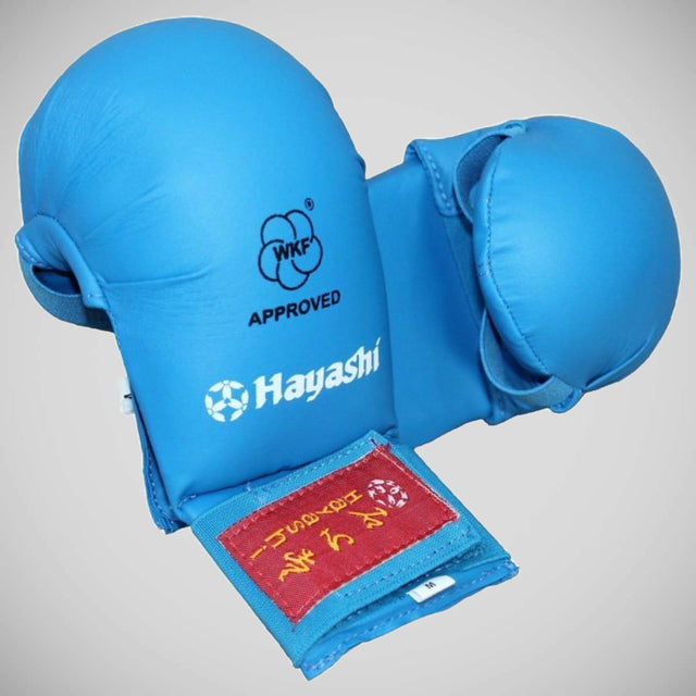 Hayashi Tsuki WKF Approved Karate Mitts Blue