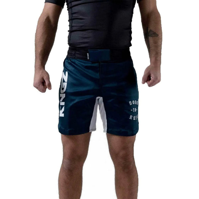 Kingz Born To Rule Grappling Shorts Blue