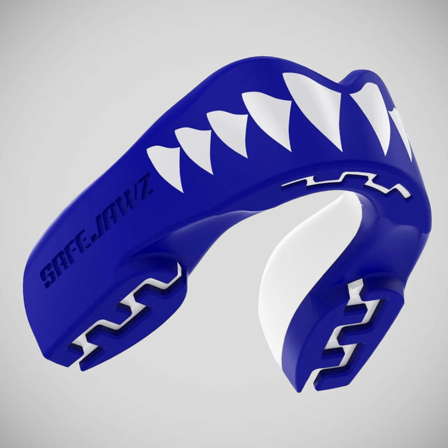 SafeJawz Extro Shark Mouth Guard Blue/White