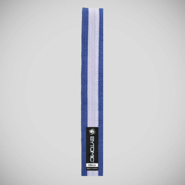 Bytomic Martial Arts Belt Blue/White Stripe