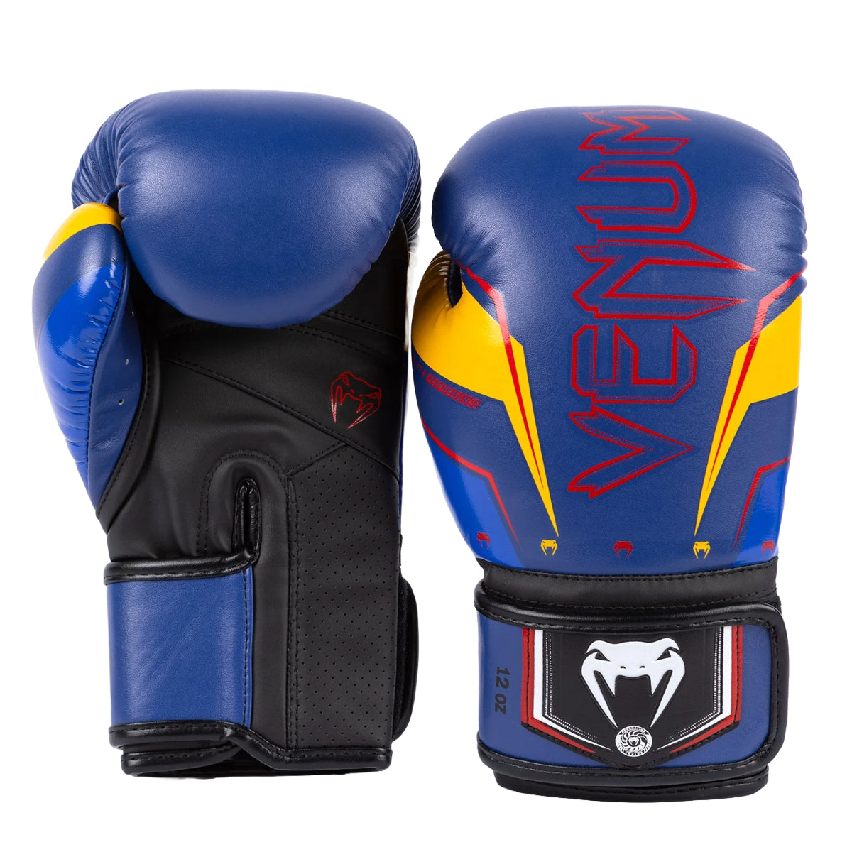 Blue/Yellow Venum Elite Evo Boxing Gloves