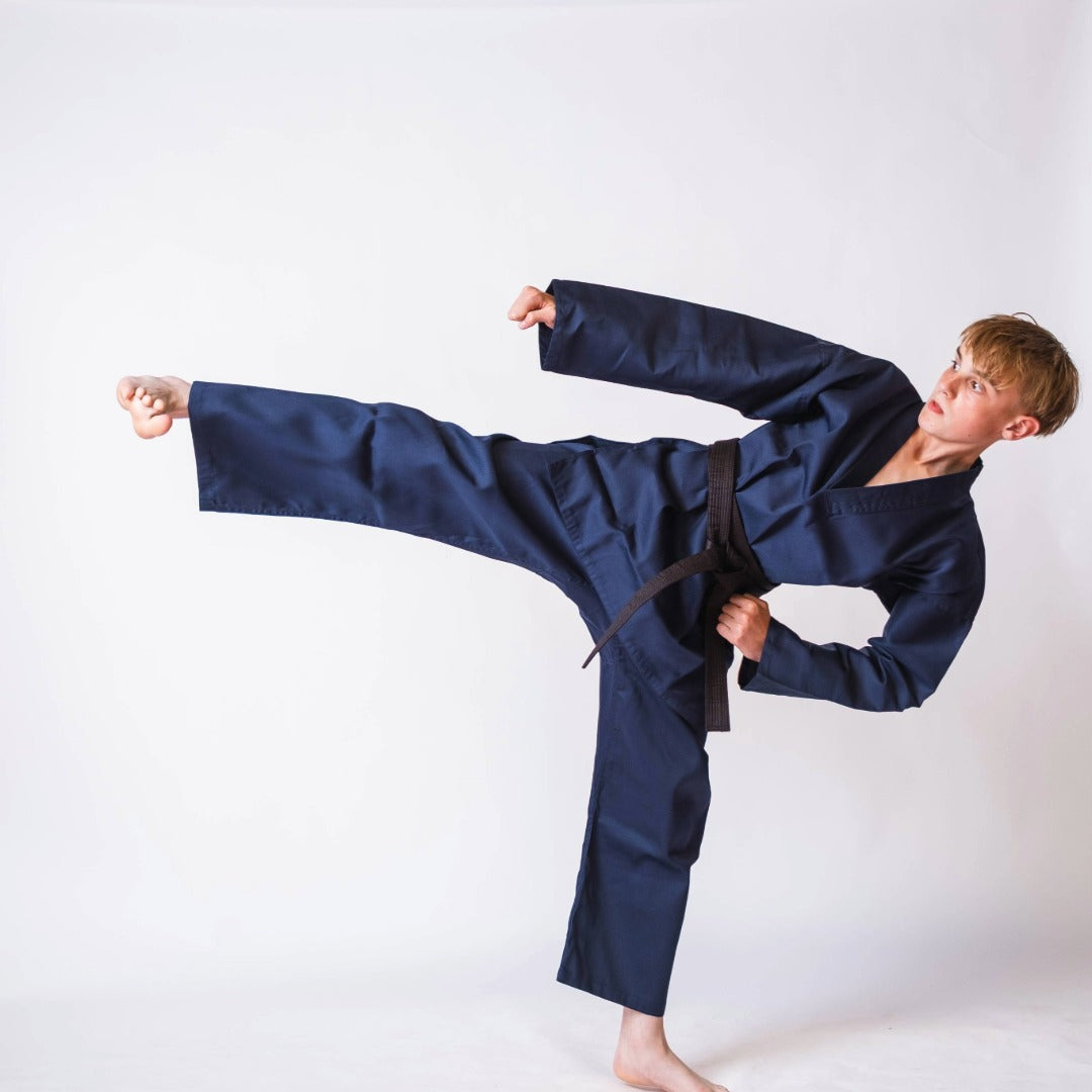 Bytomic Red Label V-Neck Kids Martial Arts Uniform Blue