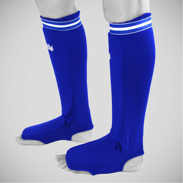 Fairtex SPE Elasticated Shin Guards Blue