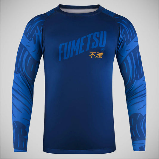 Blue Fumetsu Waves MK2 Long Sleeve Rash Guard