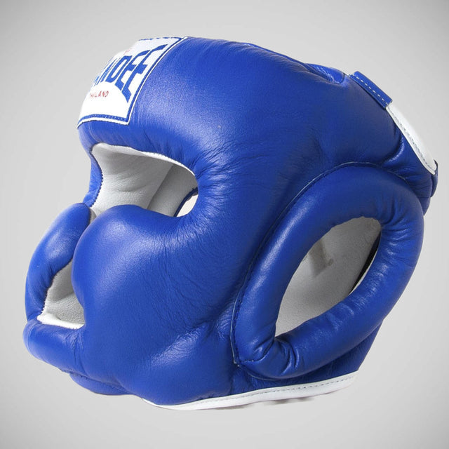 Sandee Closed Face Head Guard Blue/White