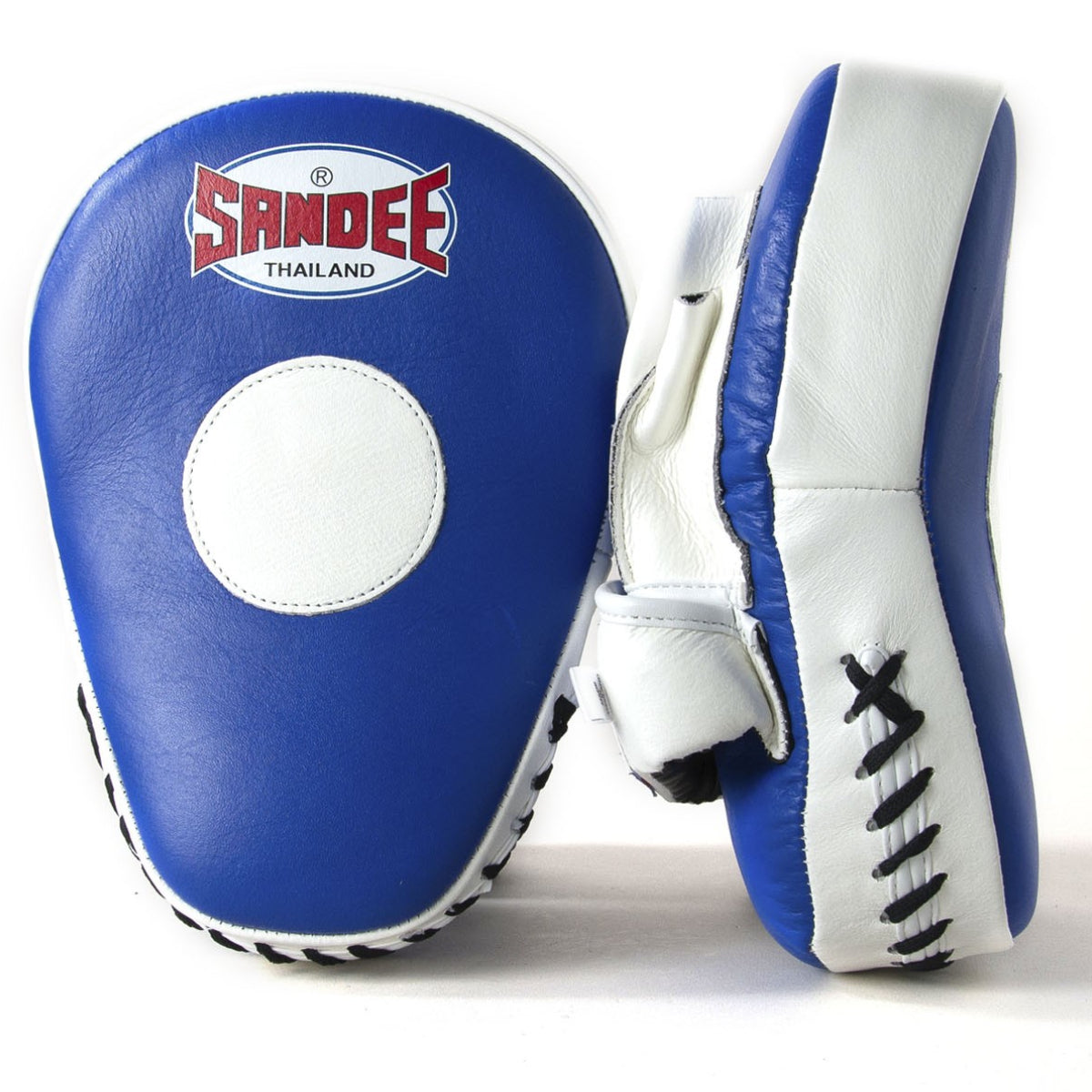 Sandee Curved Focus Mitts Blue/White