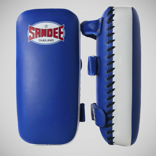 Sandee Extra Thick Flat Thai Kick Pads Blue/White