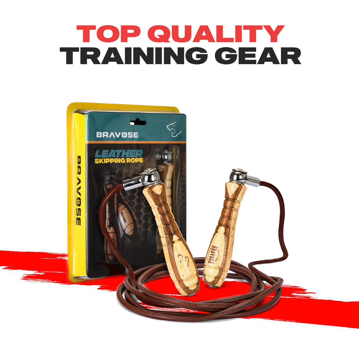 Bravose Premium Leather Skipping Rope