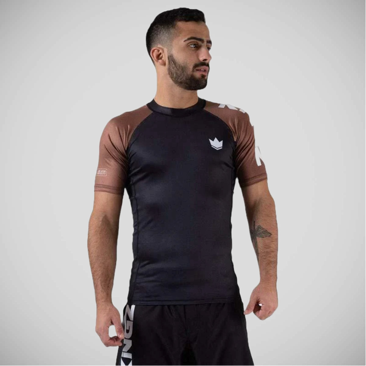 Kingz Ranked Performance z krótkim rękawem Brown Brown