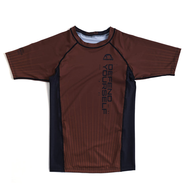 Manto Ranked Rash Guard Brown