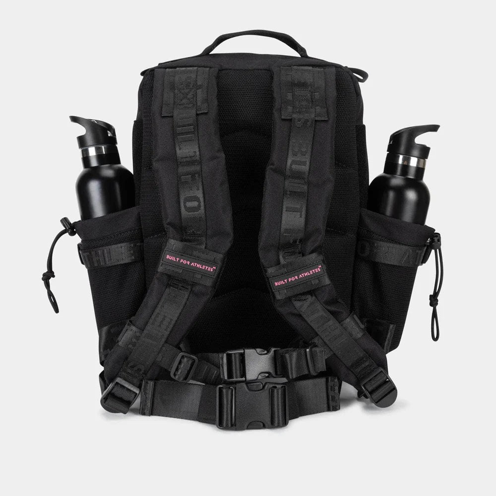 Gebaut für Athleten kleiner Fitnessstudio -Rucksack schwarz/rosa
