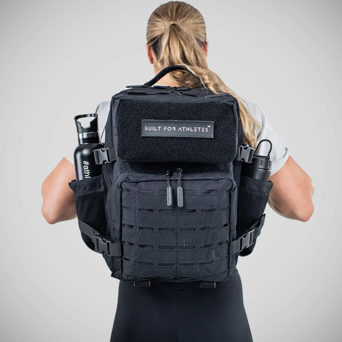 Gebaut für Athleten kleiner Fitness -Rucksack schwarz