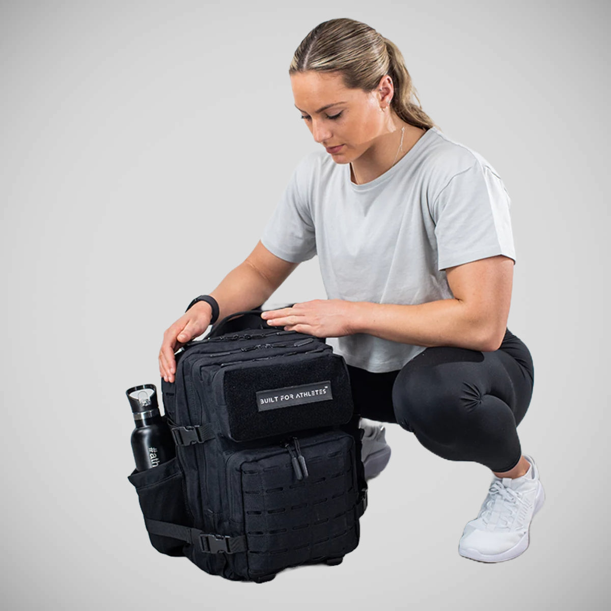 Gebaut für Athleten kleiner Fitness -Rucksack schwarz