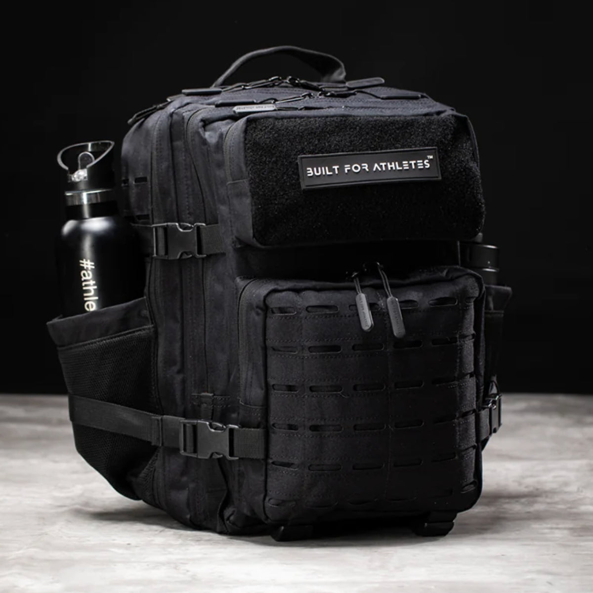 Gebaut für Athleten kleiner Fitness -Rucksack schwarz