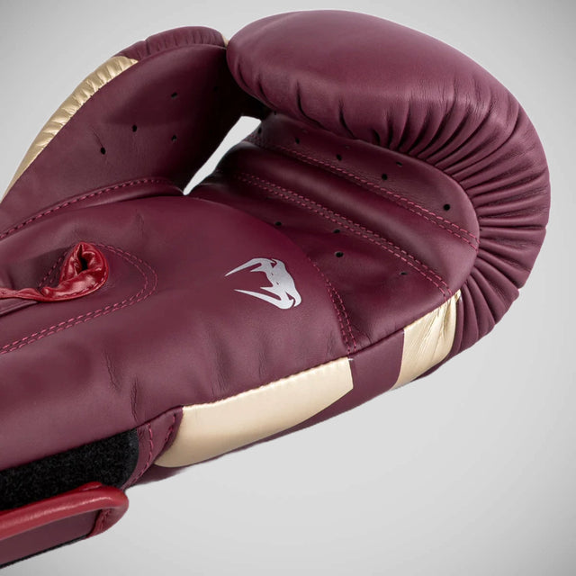 Venum Elite Boxing Gloves Burgundy/Gold