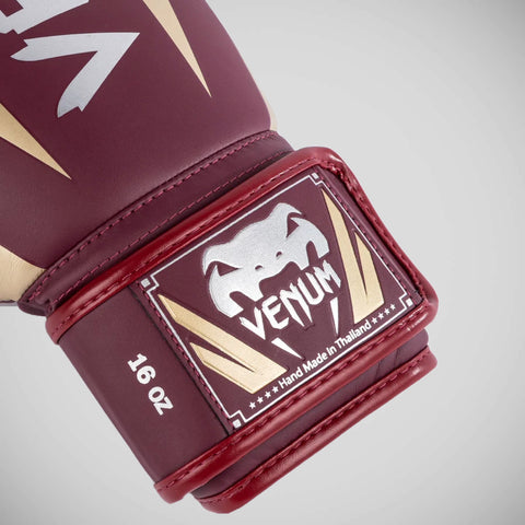 Burgundy/Gold Venum Elite Boxing Gloves