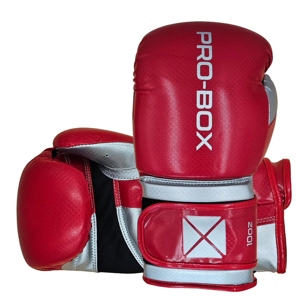 Pro-Box Champ Spar Boxing Gloves Red/Silver