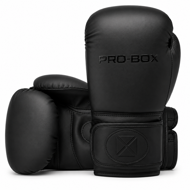 Pro-Box Club Spar Boxing Gloves Matt Black
