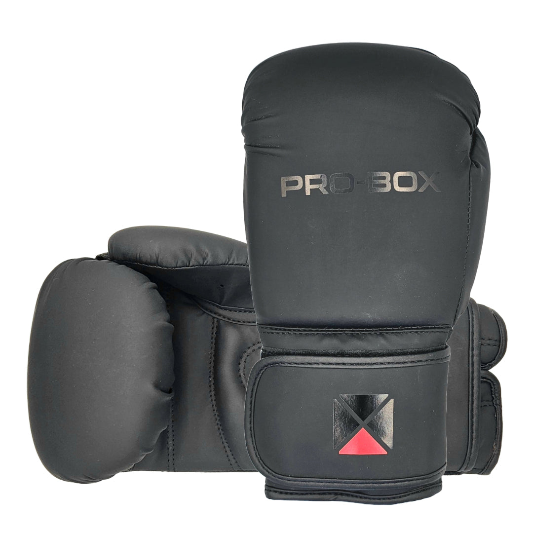 Pro-Box Club Spar Boxing Gloves Matt Black
