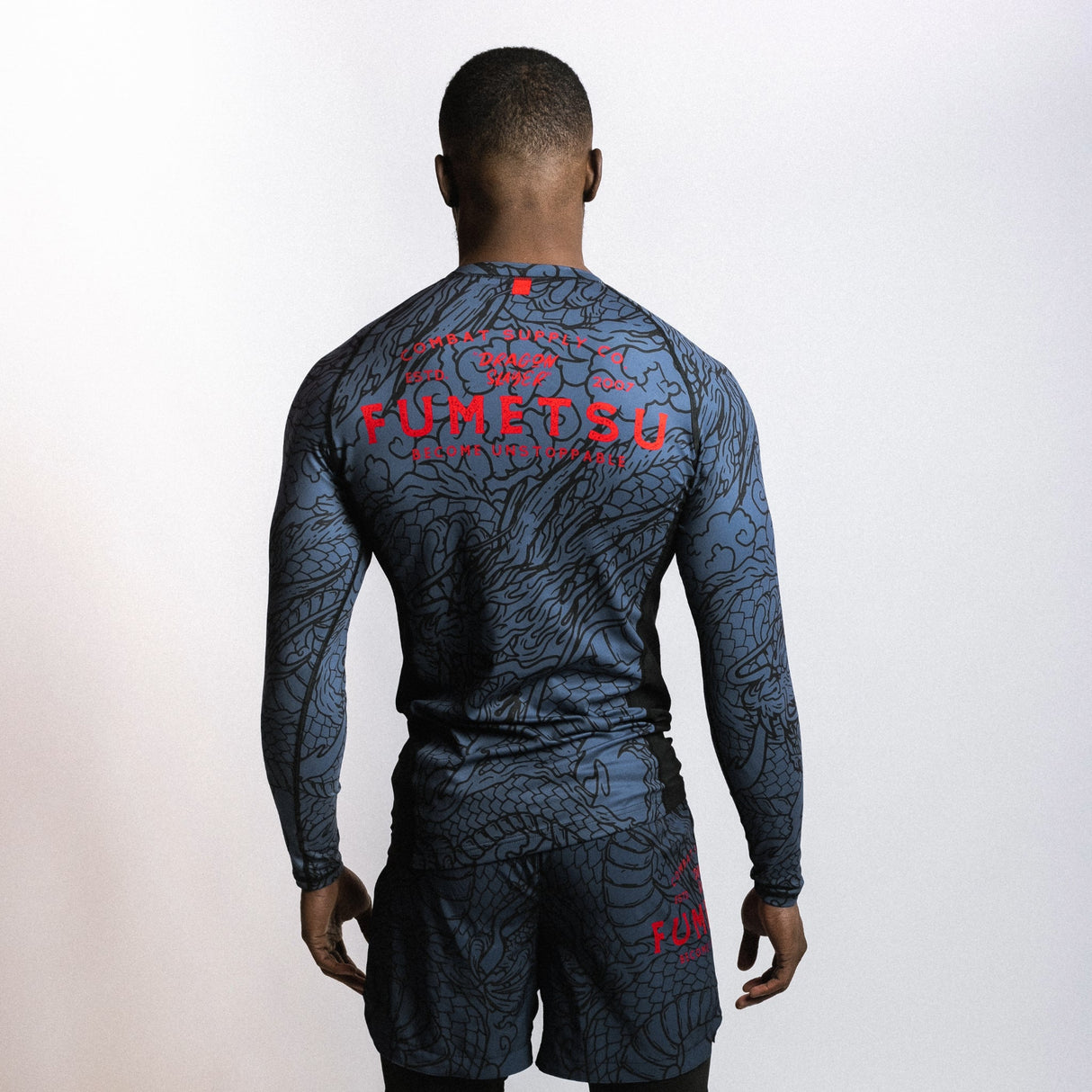 Fumetsu Dragon Slayer с длинным рукавом Rash Guard Blue/Black/Red