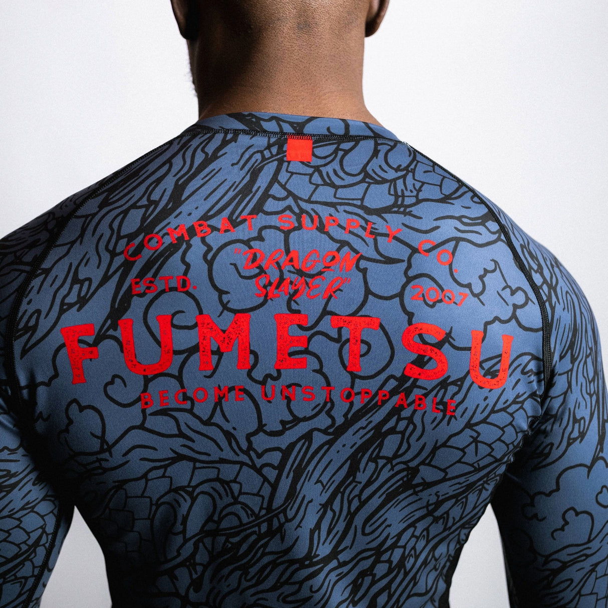 Fumetsu Dragon Slayer с длинным рукавом Rash Guard Blue/Black/Red