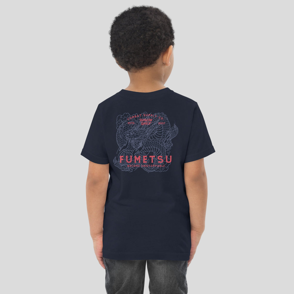 Dragon Slayer Toddler T-Shirt Navy Back