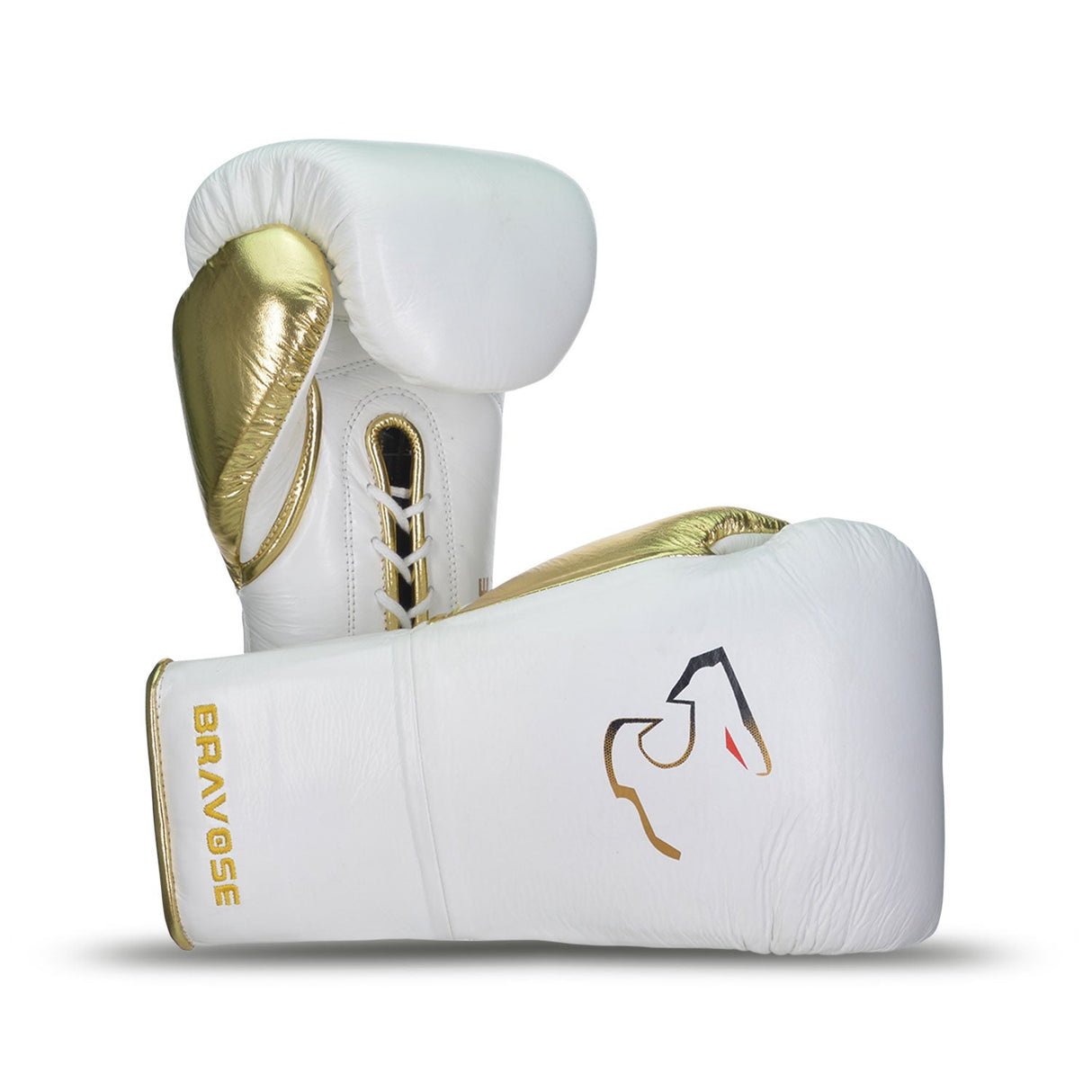 Bravose Elite Pro 2.0 Lace-Up Boxing Gloves White