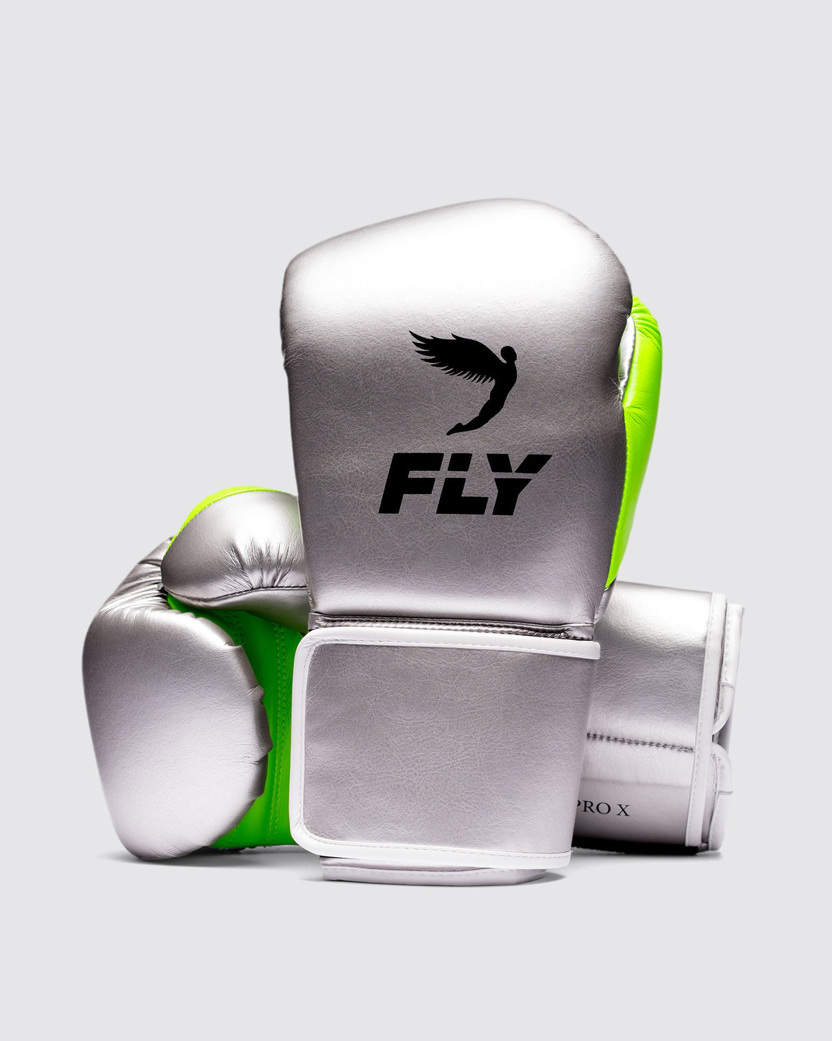 Fly Superloop Pro X 2 Boxing Gloves Silver/Neon