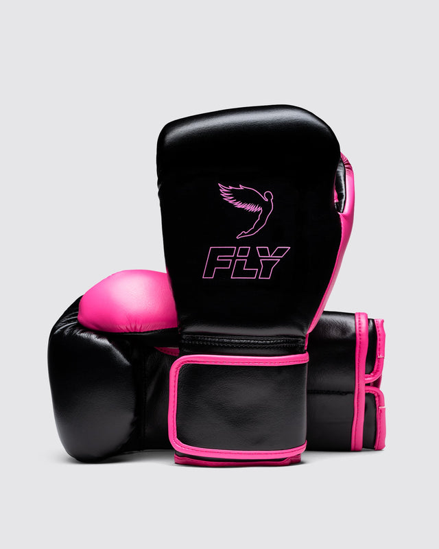 Fly Superloop Pro X 2 Boxing Gloves Black/Pink