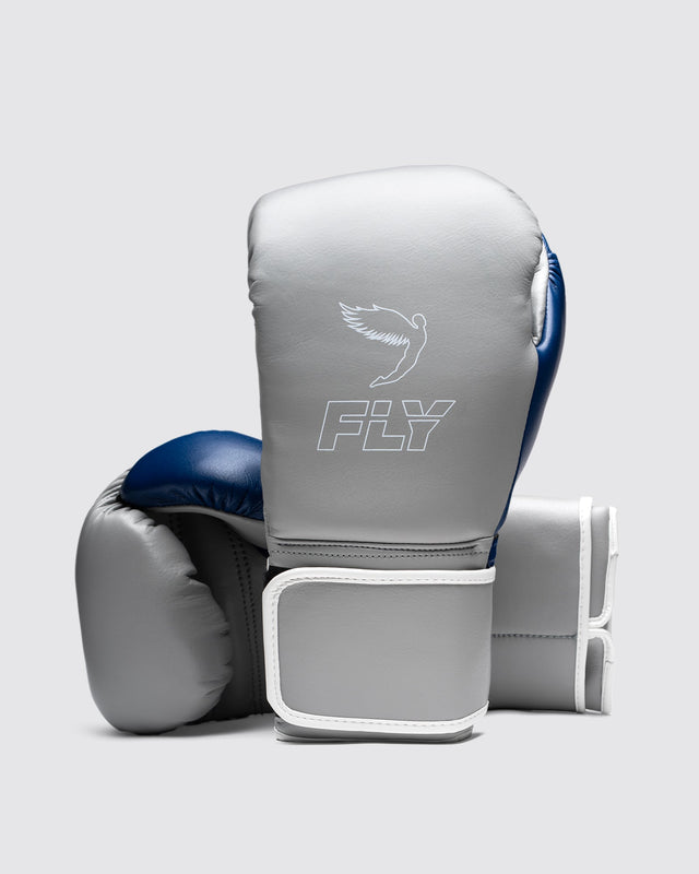 Fly Superloop Pro X 2 Boxing Gloves Grey/Space Blue