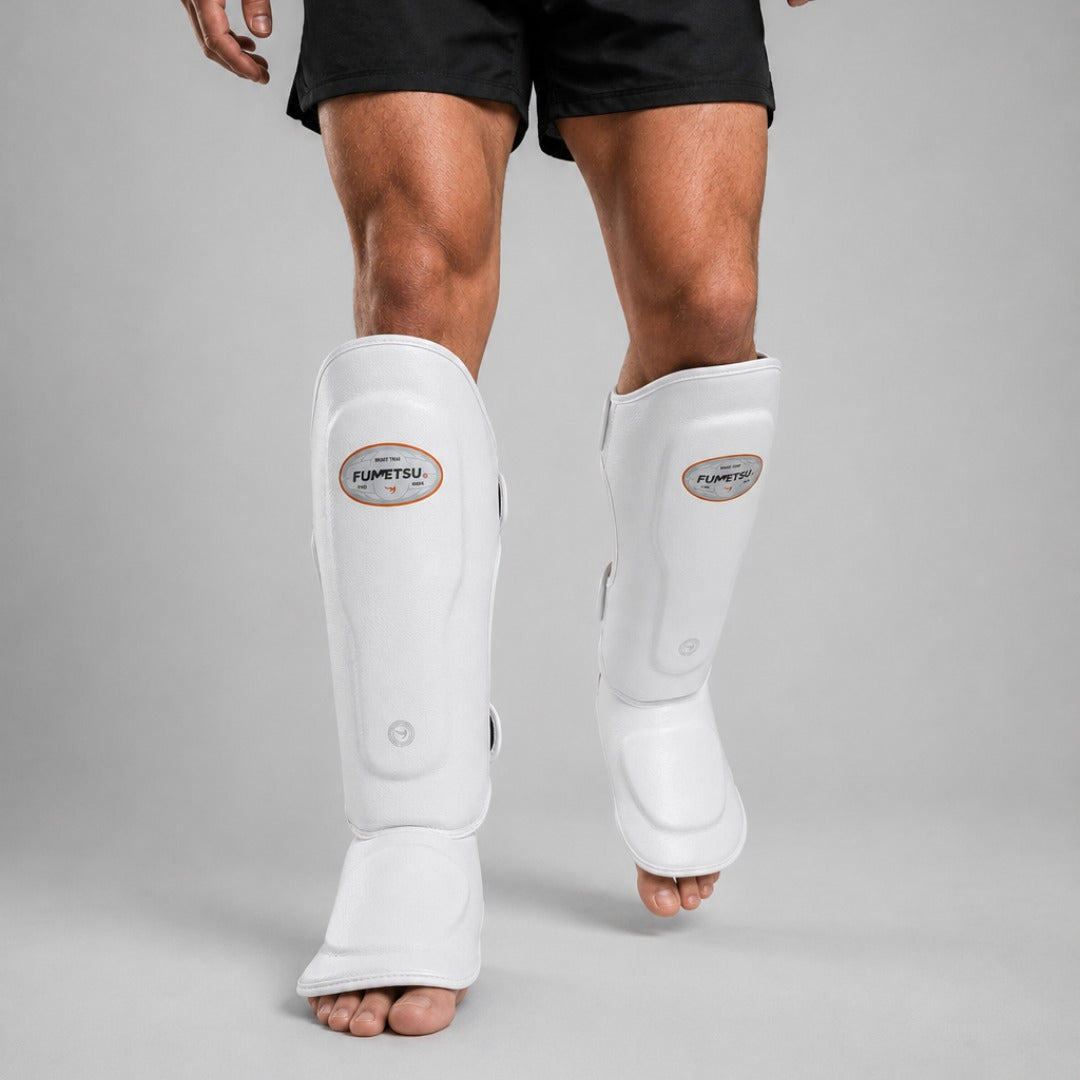 Fumetsu FMT1 Thai Shin Guards White Lifestyle 3