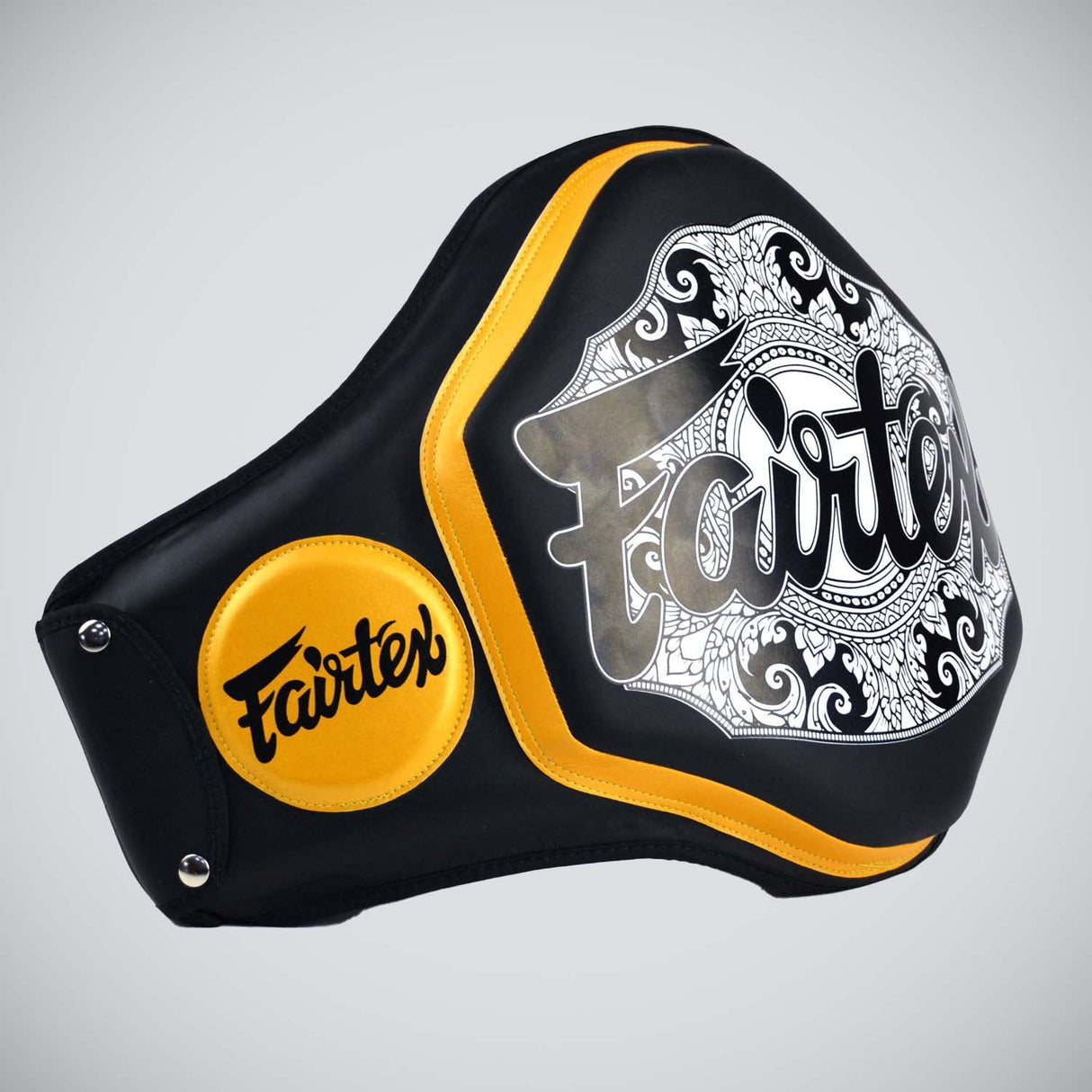 FairTex BPV3マイクロファイバーベリーパッドブラック/ブラック/ゴールド