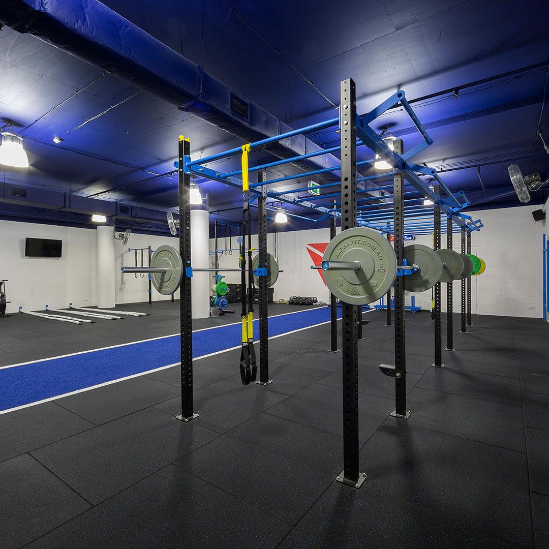 Sprung 20mm PRO Interlocking Rubber Gym Tiles - Black