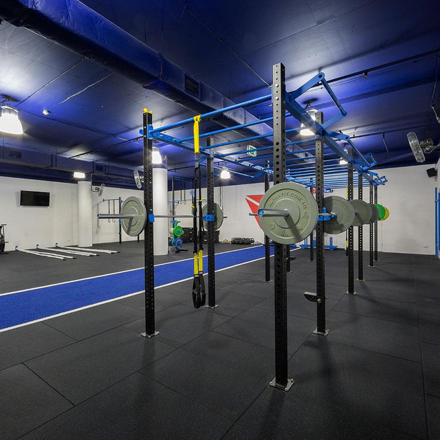 Sprung 20mm PRO Interlocking Rubber Gym Tiles - Black