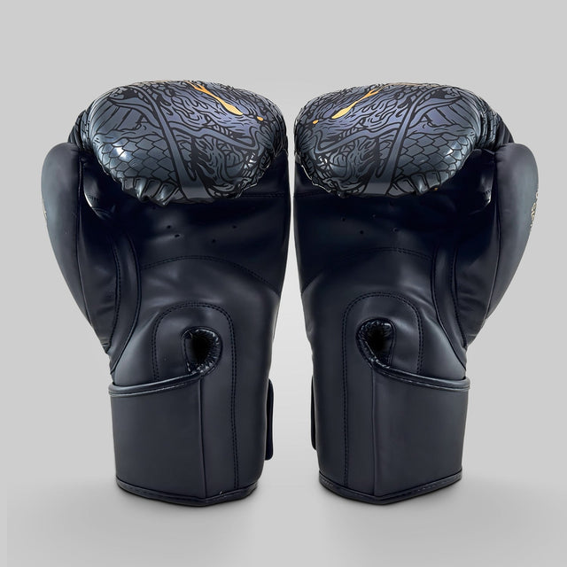 Fumetsu Dragon Slayer Boxing Gloves Black/Gold - back view