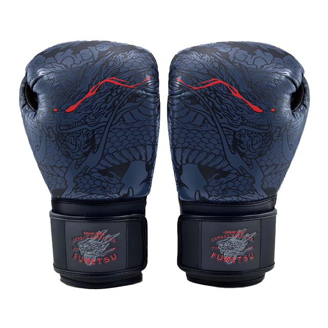 Fumetsu Dragon Slayer Boxing Gloves Blue/Black/Red - side detail