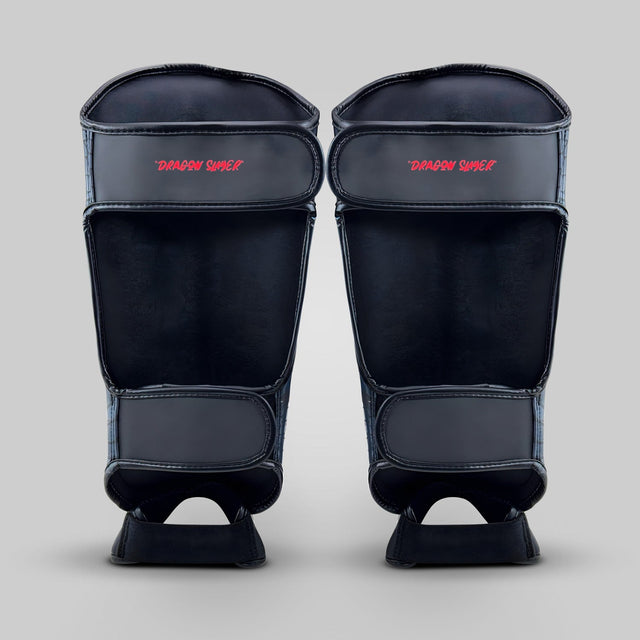 Fumetsu Dragon Slayer Shin Guards Blue/Black/Red