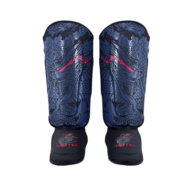 Fumetsu Dragon Slayer Shin Guards Blue/Black/Red