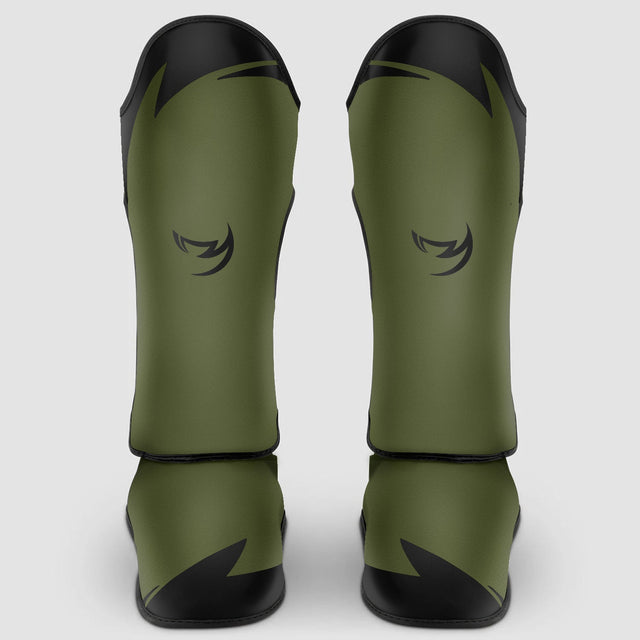 Fumetsu Ghost S3 Thai Shin Guards Khaki/Black