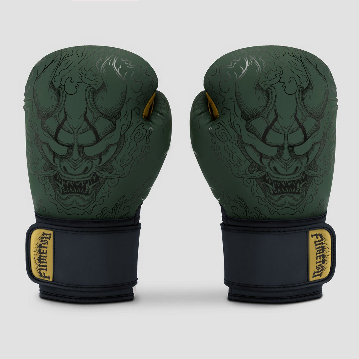 Fumetsu Oni Boxing Gloves Khaki/Black/Gold
