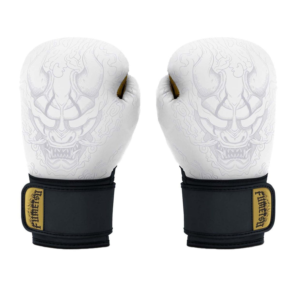 Fumetsu Oni Boxing Gloves White/Black/Gold