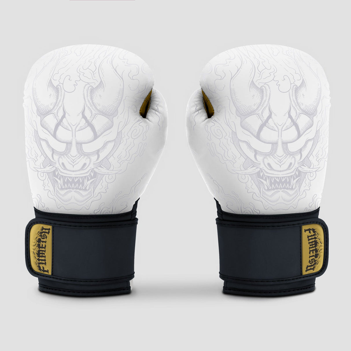 Fumetsu Oni Boxing Gloves White/Black/Gold