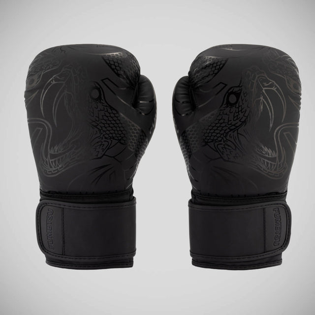 Fumetsu Anaconda Boxing Gloves Black/Black - front view