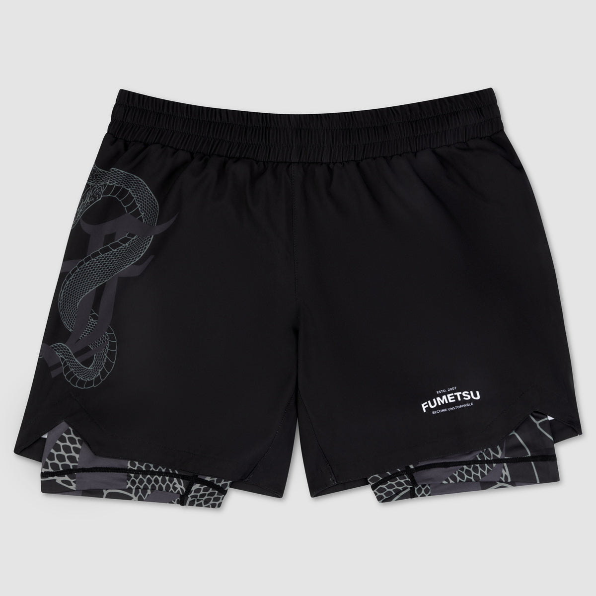Fumetsu Anaconda Dual Layer Fight Shorts Black/Khaki