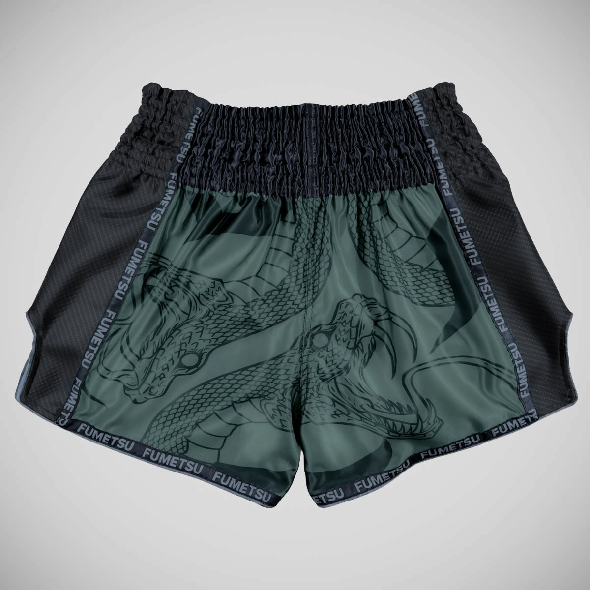 Fumetsu Anaconda Muay Thai Shorts Khaki/Schwarz