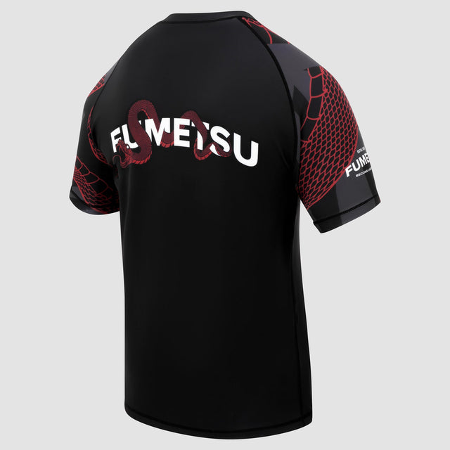 Fumetsu Anaconda Womens Short Sleeve Rash Guard Black/Red