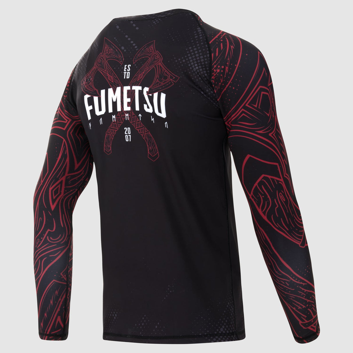 Fumetsu Berserker Rash Guard z długim rękawem w kolorze czarnym/czerwonym