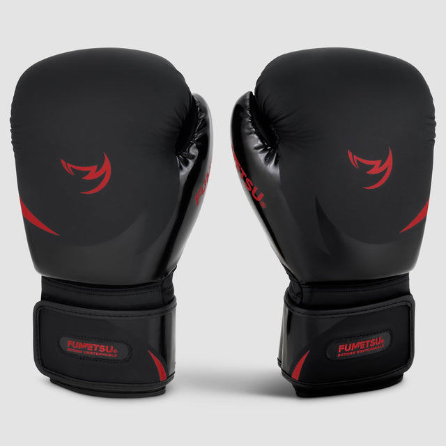 Fumetsu Ghost S3 Boxing Gloves Black/Red - front view