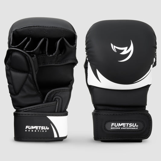 Black/White Fumetsu Ghost S3 MMA Sparring Gloves
