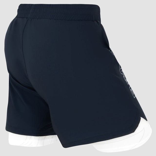 Fumetsu Icon Dual Layer Fight Shorts Navy/White